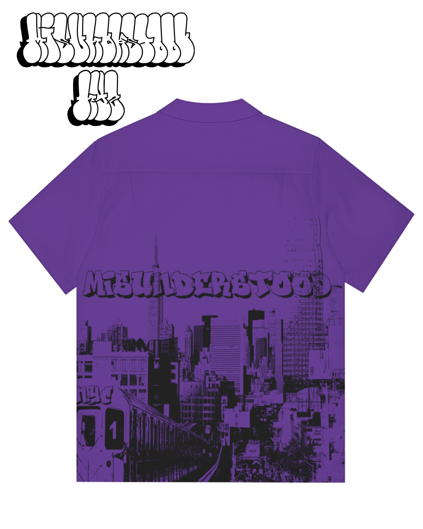 Purple City Button Up