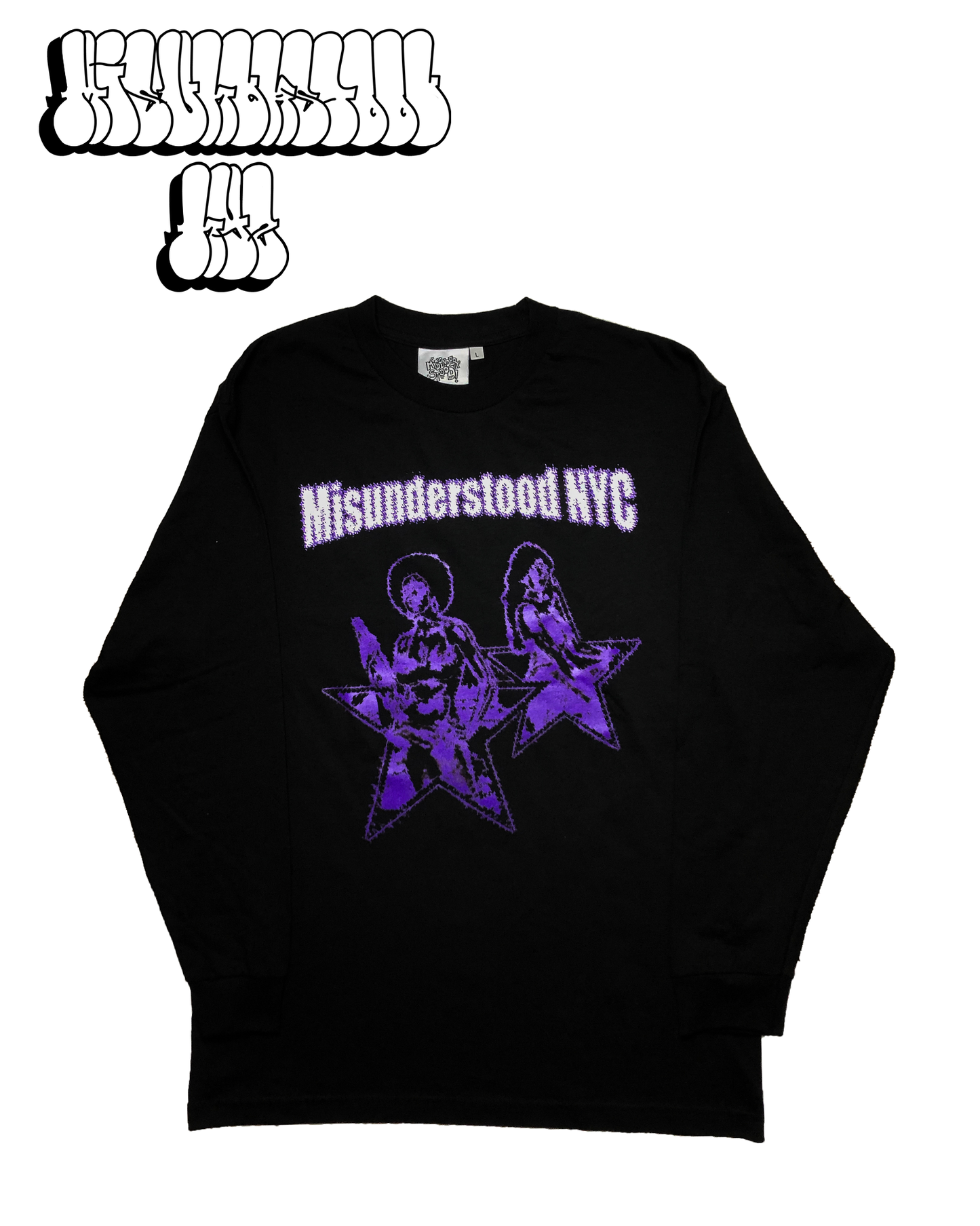 Distorted Star Purp Long Sleeve