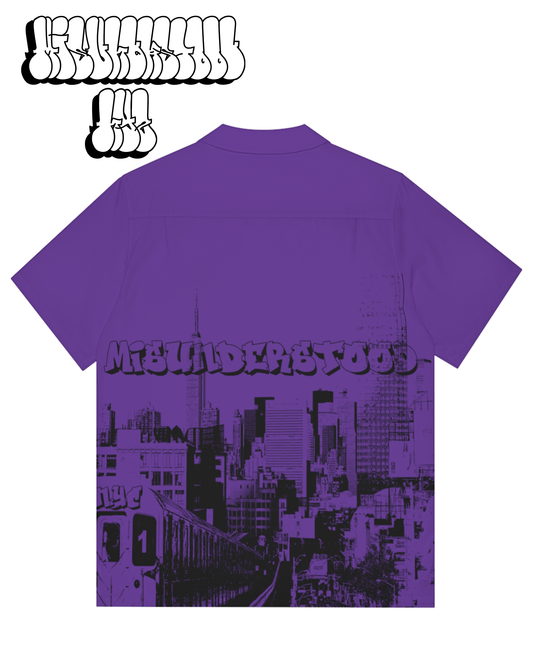 Purple City Button Up