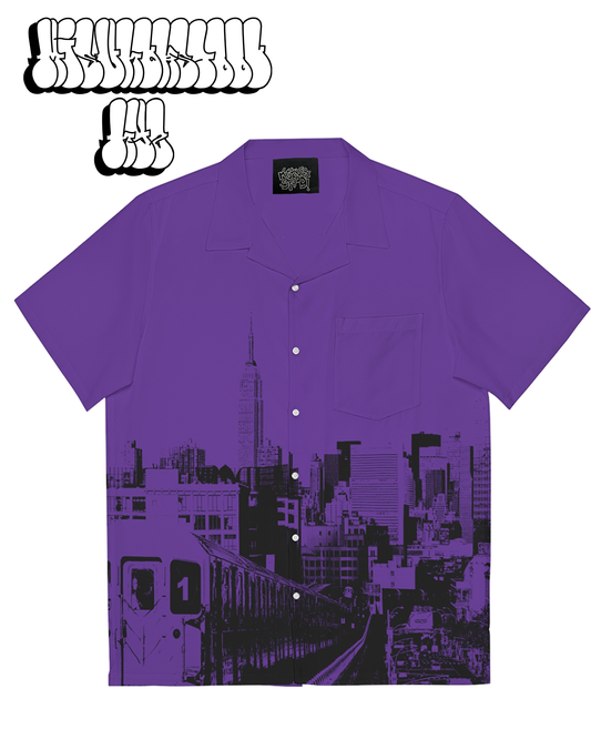Purple City Button Up