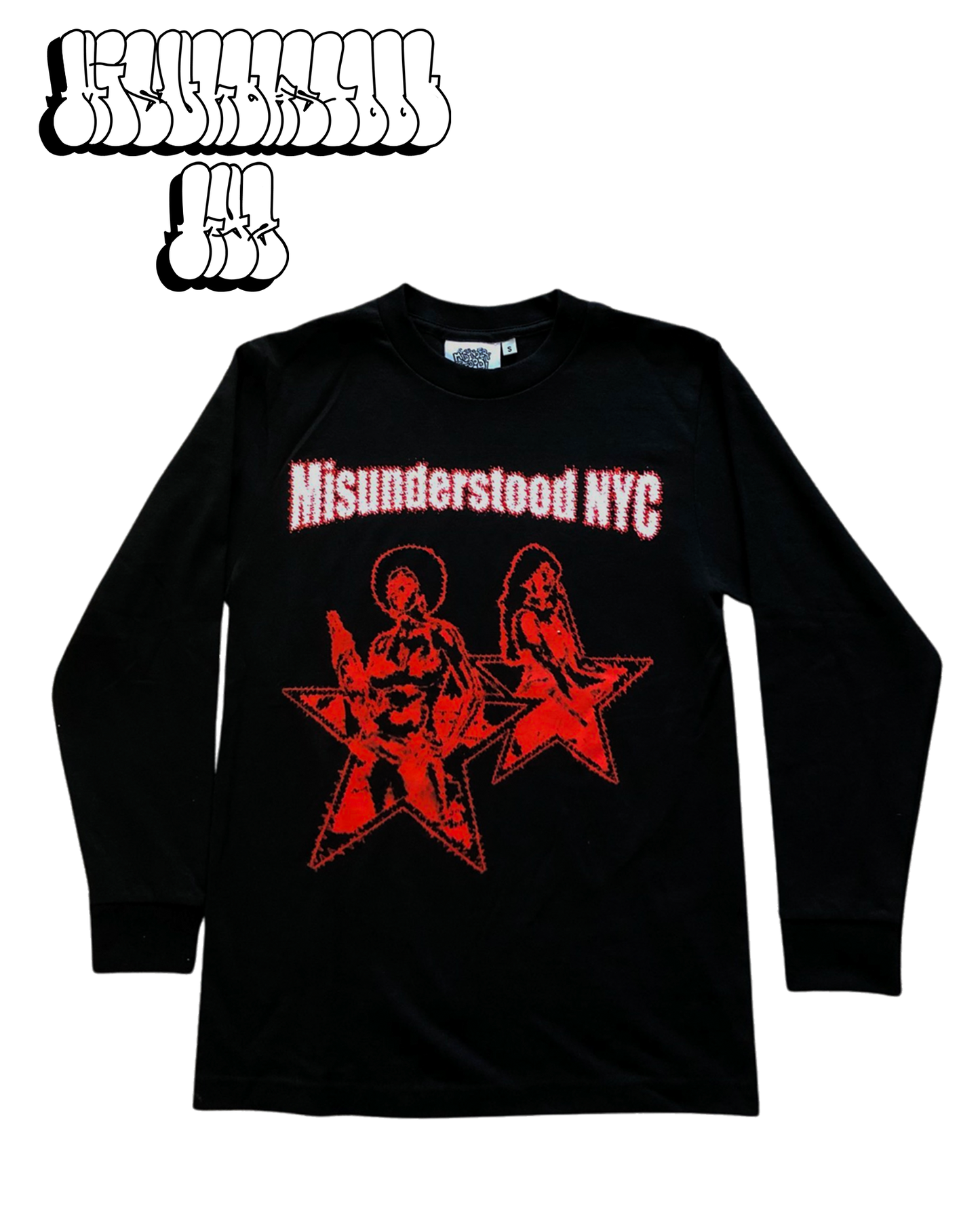 Distorted Star Red Long Sleeve